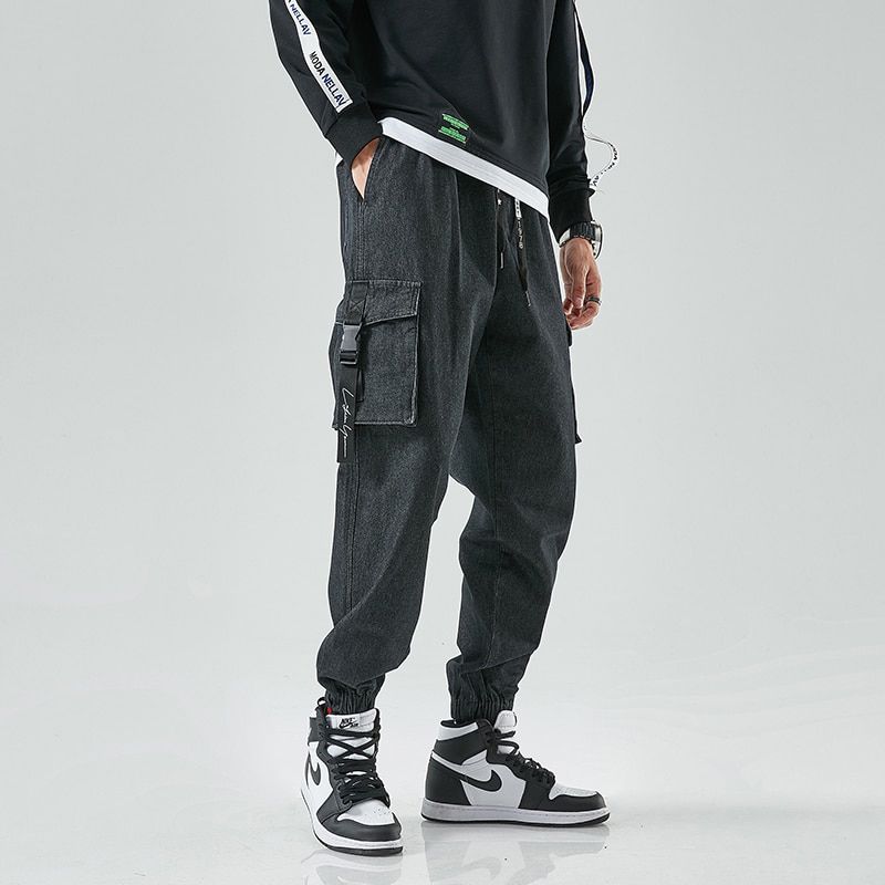 Tactical Pants Men Joggers Cargo Baggy Harem Japanese Streetwear Ankle Harajuku Casual Sport Vintage Hop Jeans Pants Men 8XL