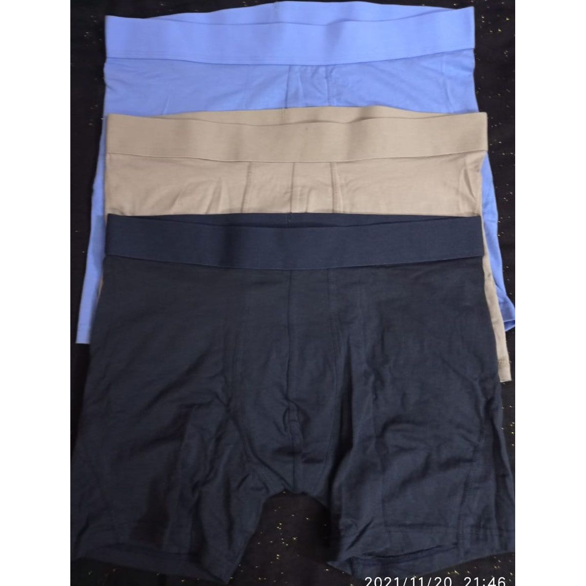 3 pcs combo. Multi colour Mens Boxer cotton spendex .