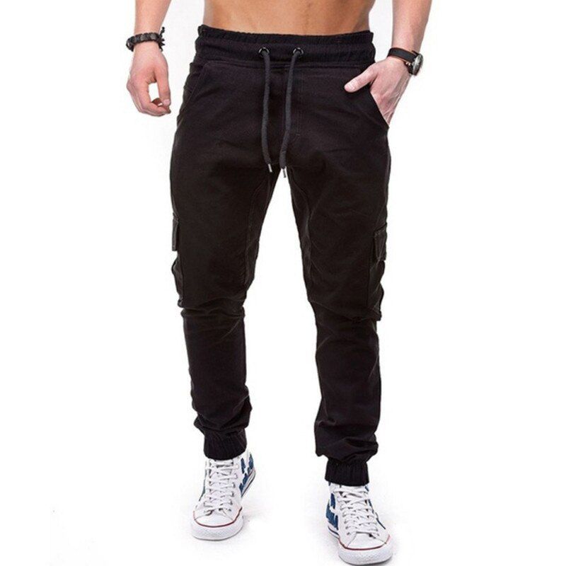 Pencil Pants Joggers Sweatpants Mens Hop Solid Slim Trousers Autumn Winter Male Casual Fashion Streetwear Cotton Trackpants