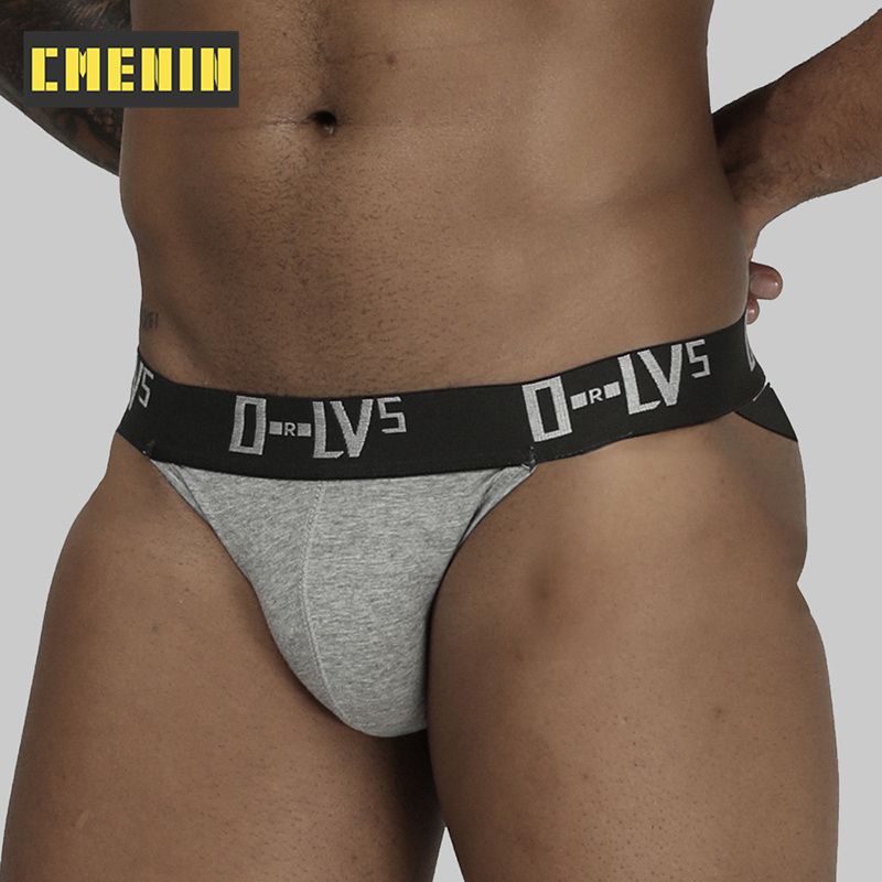 CMENIN Soft ORLVS 1Pcs Cotton Patchwork Soft Men Underwear thongs Men Jockstraps Jockstrap Mens thongs G strings Man OR502