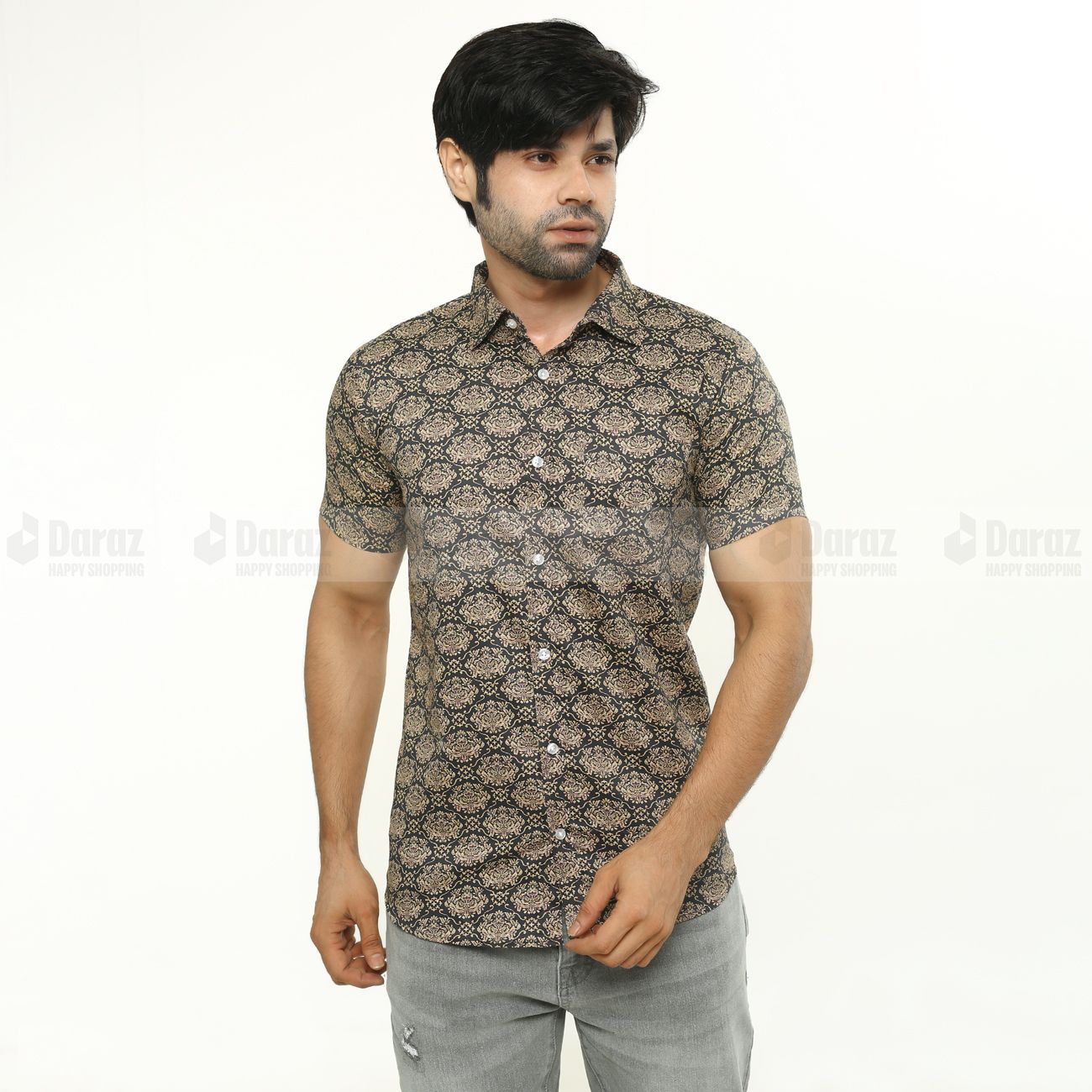 Indian Cotton Italian Design Digital Print Soft Summer Collection Casual Shirt For Men ( Casual Shirt For Men Fine Tex Bd Shirt for Men)