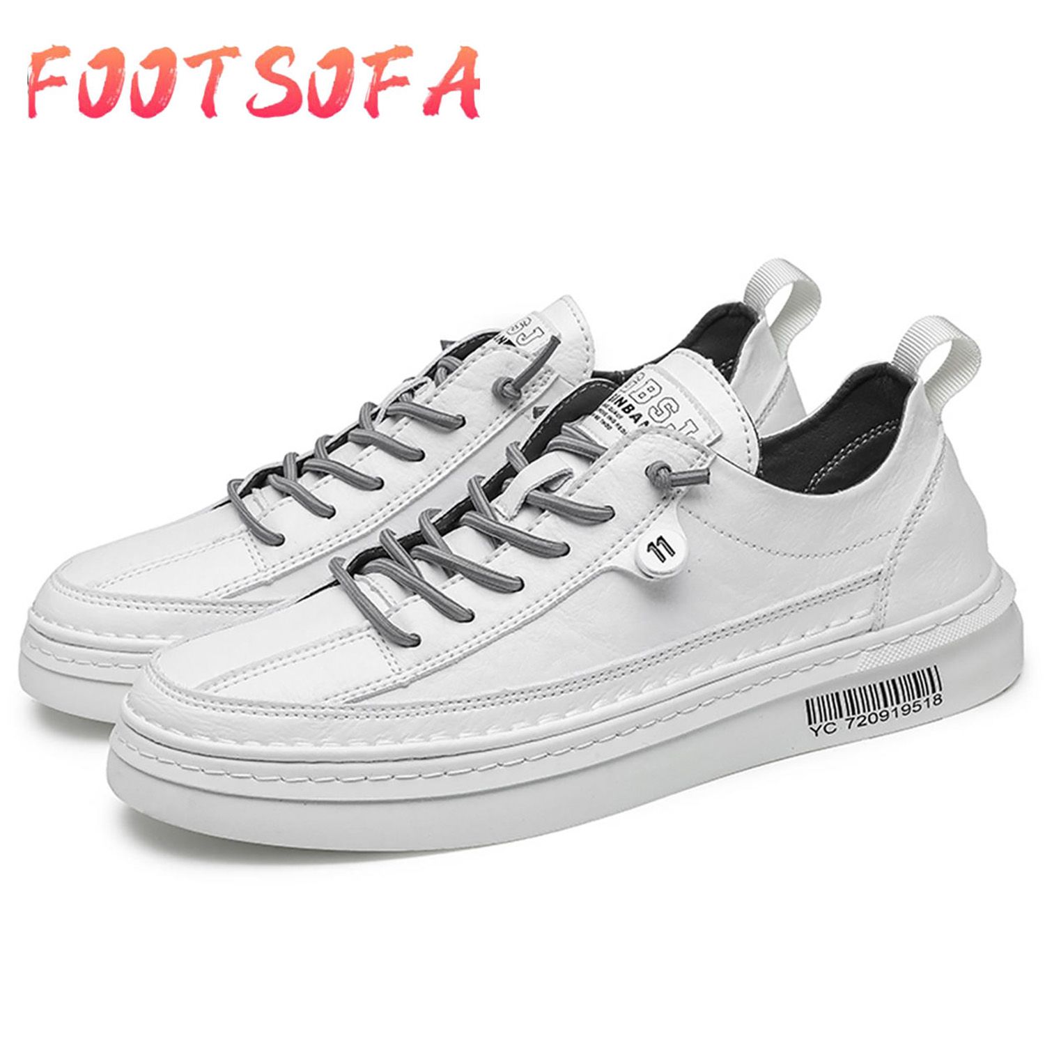 Trendy Brand All-match Men's Shoes Autumn New Men's Casual White Shoes Sneakers Men's Korean Version of The Trend Fashion High-quality Handsome Sneakers Leather Waterproof