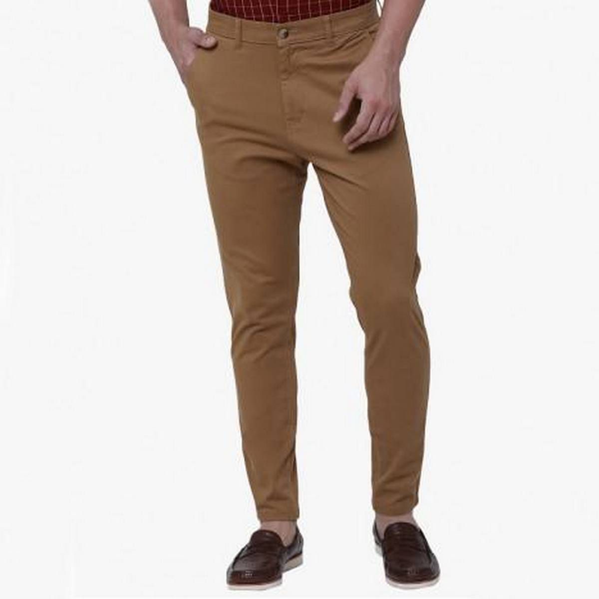 Brown Twill Gabardine Pant For Men