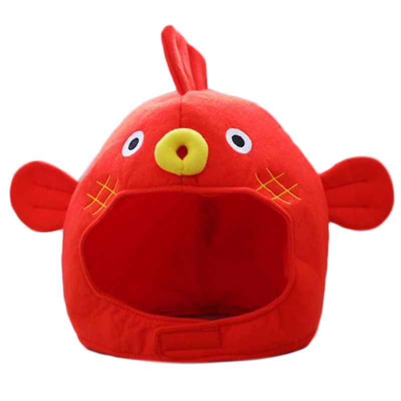 Halloween Funny Cartoon Puffer Fish Plush Hat Stuffed  Headgear Cosplay Props