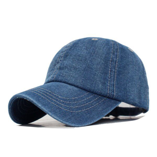 Solid Denim Jeans Men Baseball Snapback Caps Women Washed Plain Casquette Bone Dad Hats For Men Gorras Baseball