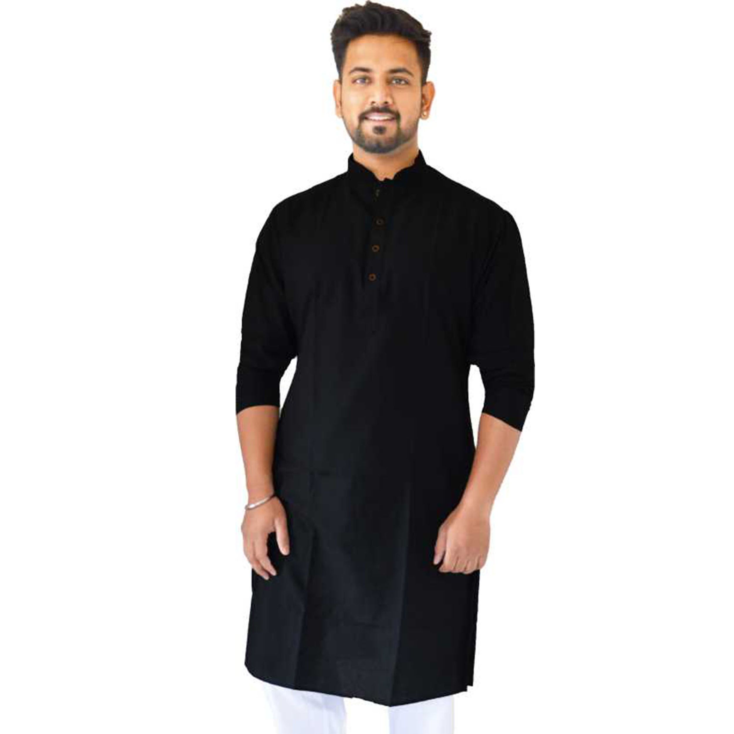 Stylish exclusive semi long black panjaby man