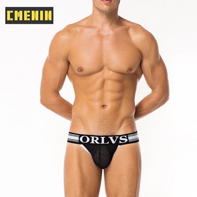 CMENIN 1pcs ORLVS (1 Pieces) Letter Mesh  Men Underwear thongss Mens Jockstrap Fashion thongss And G strings CMENIN 1pcs Quick Dry Letter Innerwear OR288