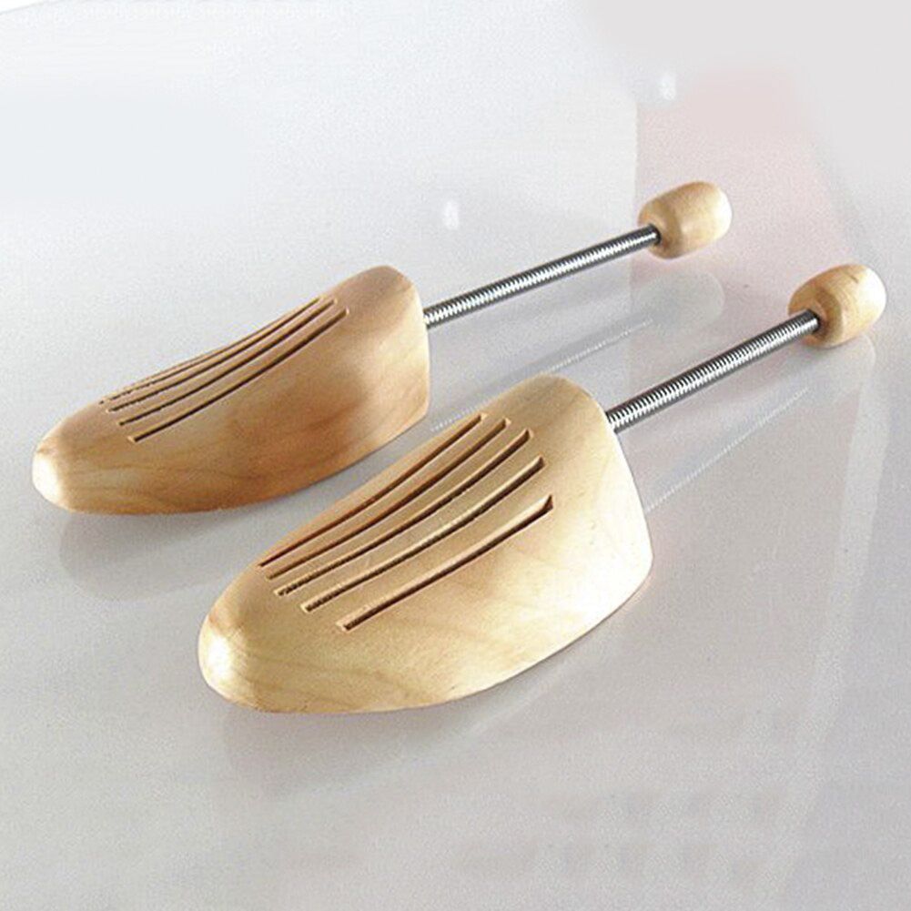1Pair Solid Wooden Shoe Stretcher Adjustable Shaped Fixed Shoe  Women Men Holder For Boots Durable Shoes Keeper Expander