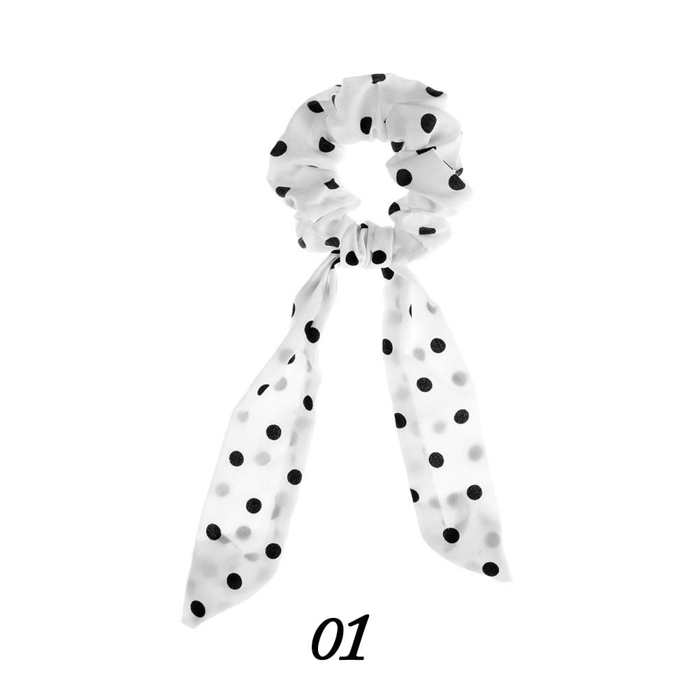 【ALLGOOD】Fashion Elastic Ribbon Hair Band Rubber Ropes Hair Rope Ponytail Scarf Floral Bow Scrunchie Hair Bow Ties Fashion Accessories