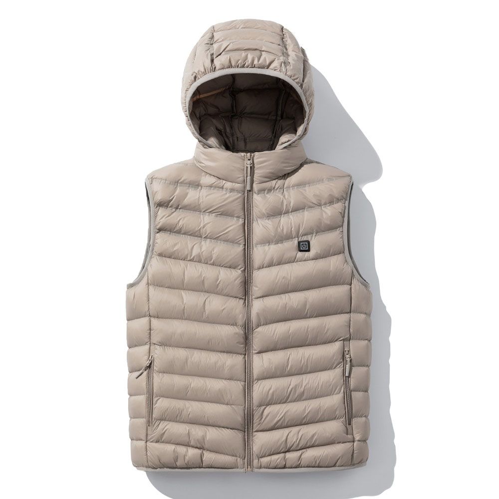 Men Winter Warm USB Heating Fleece Jackets Parka Men Smart Thermostat Detachable Hat Heated Windproof Jacket waistcoat