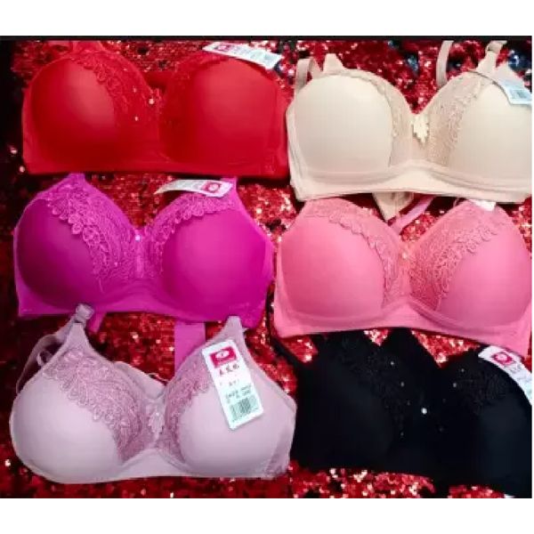 3 pice set Black Soft Comfortable Foam Bra for Women