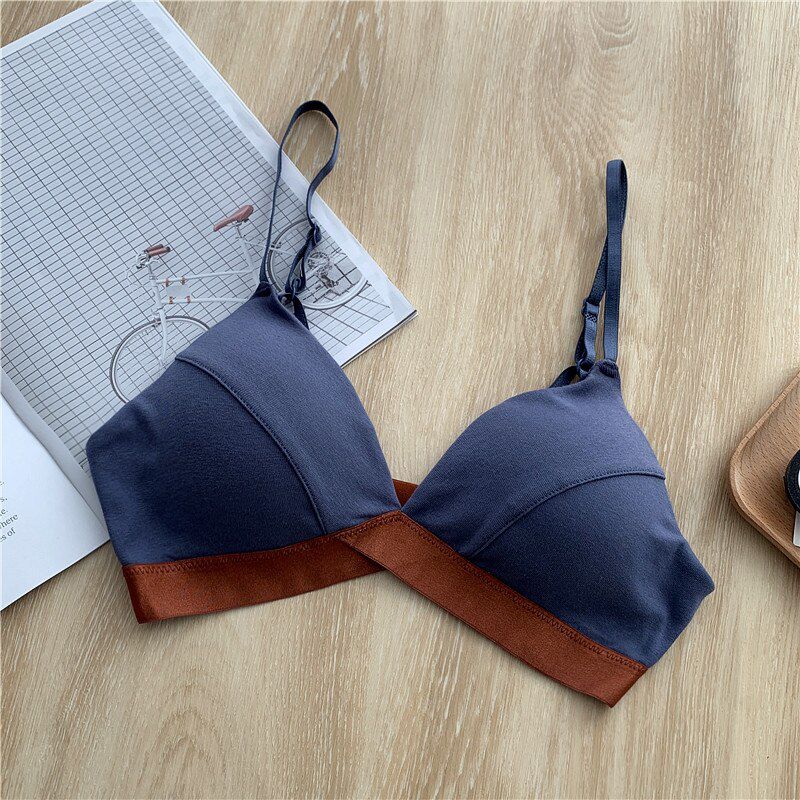 Women's Bralette Top Cotton Bra For Women Comfort Bralet Underwear Wireless Lingerie Candy Color Brassiere Ladies Intimates Bras