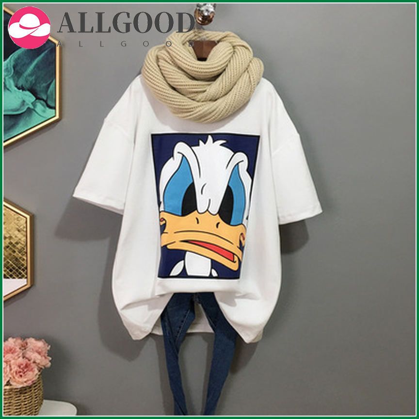 Short-sleeved women's women's  cartoon print short-sleeved European goods t-shirt women's short-sleeved plus size half-sleev