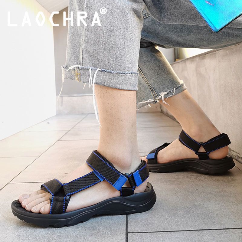 Summer Sandals Men Fashion Korean Lightweight Beach Sandals Big Size 39-45 Non Slip Black Shoes Men Roman Men Shoes