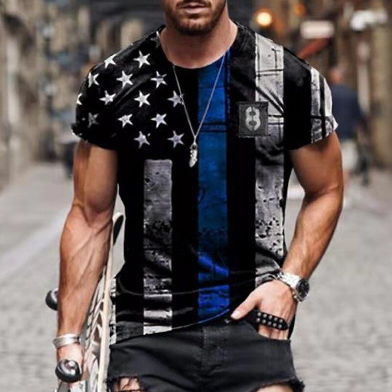 Summer T-SHIRT FOR MAN Fashion Men/Women 3D Printing Pattern T-Shirt Street Personality Trend Wild Loose Oversized Short-Sleeved