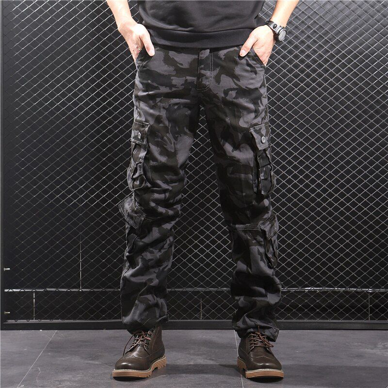 Men's Pants Cotton  Cargo Pants Men Multickets CJoggers Overalls   Trousers Men Clothing