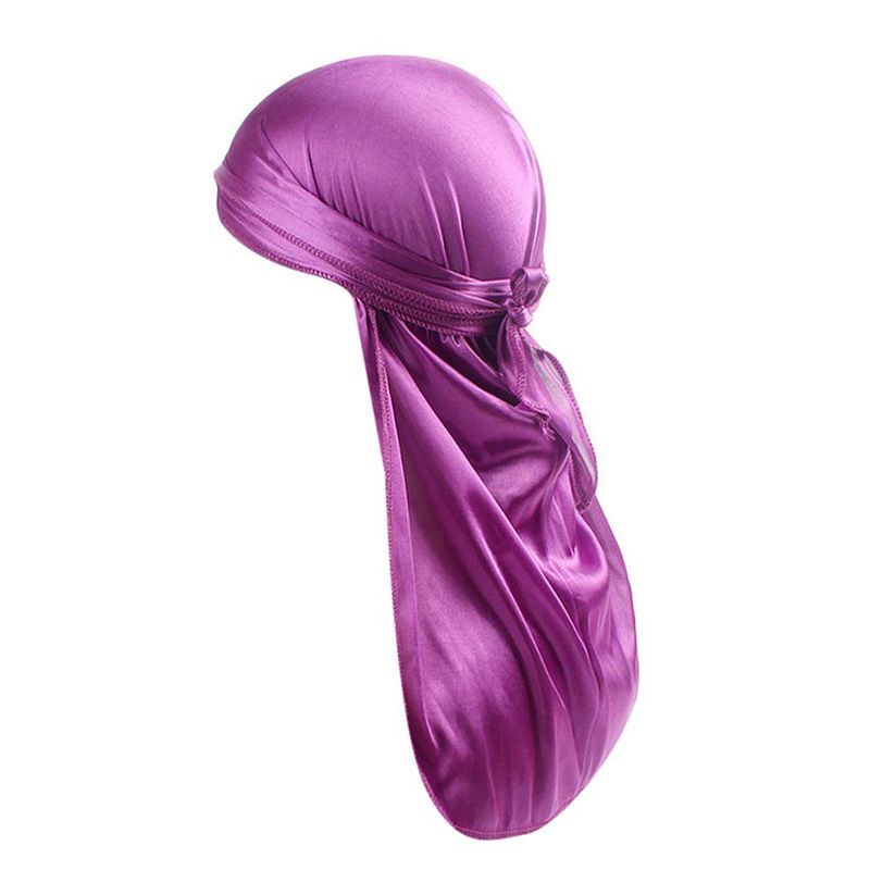 Long Tail Braid Headband Pirate Flexible Hat Faux Silk Long Tail Turban Hat