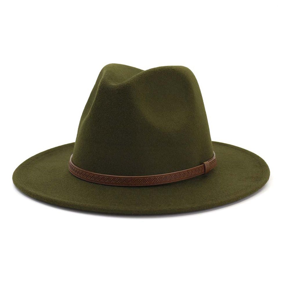 2019 UniMen Women Fedora Hat With Belt Wide Brim Hat Panama Hat Outdoor Travel Hat Pop  Hat