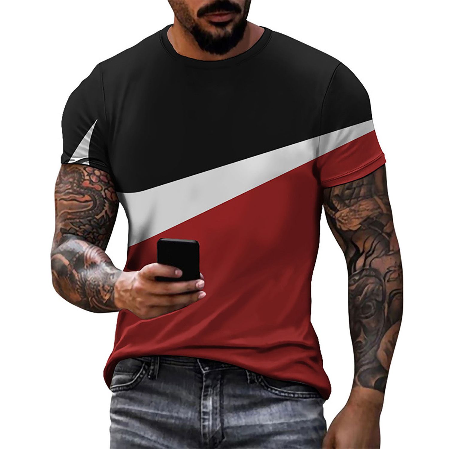 Summer T-shirt All Match Quick Dry Men Shirt
