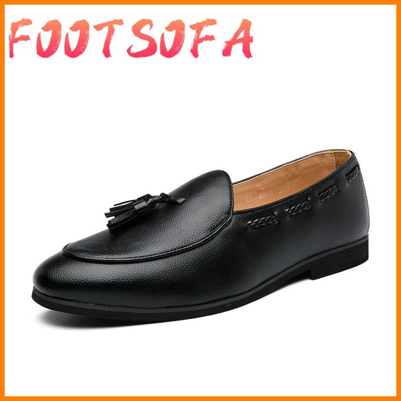Slippers High Quality Men's Shoes Fashion Formal Trend Men Casual Leather Oxford Italian Driving Moccasin Luxury Large Size