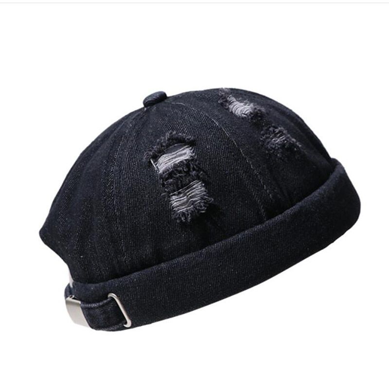 DYLAOPAN 2021 Men Street Casual Docker Sailor Biker Hat Loop Beanie Brimless Cap Fashion UniPumpkin Vintage Navy Beanies