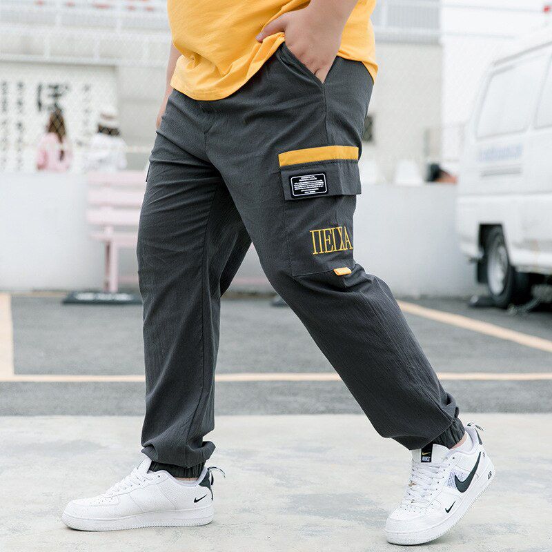 Joggers Men Sport Cargo Safari Pants Blackhop plus Size 7XL 8XL 9XL Thin Summer Loose Harem Sweatpants Stretch Male Trousers