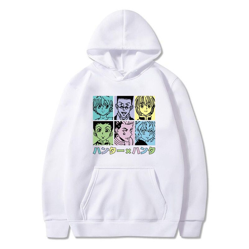 Japanese Anime Funny Killua Eyes Killua HxH Hoodies Winter Japan Style Hunter X Hunter Sweatshirts Streetwear for Women/men