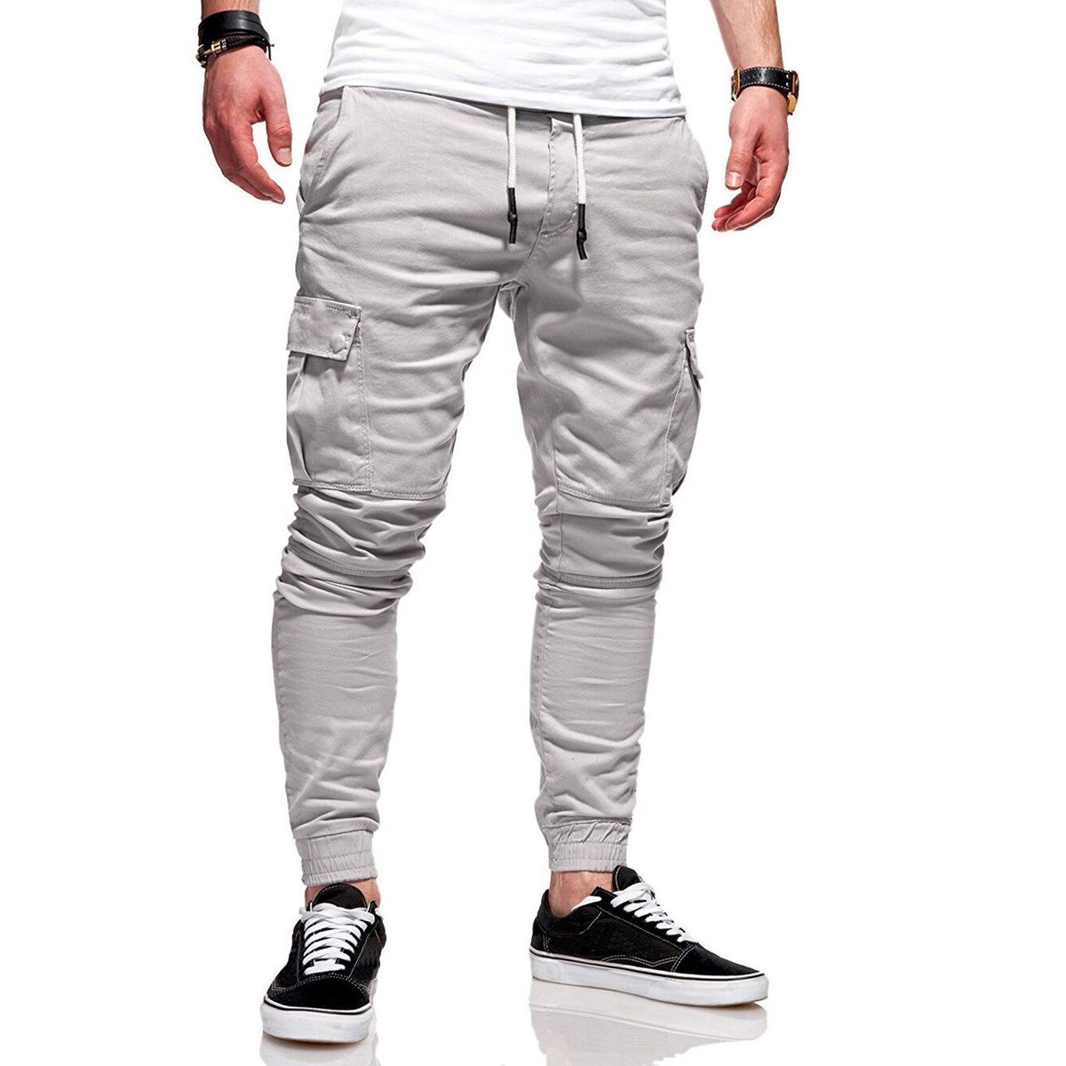 High Quality Khaki Casual Pants Men Joggers -Green Cargo Pants Multi-Pocket Fashions Black Trousers Of Man