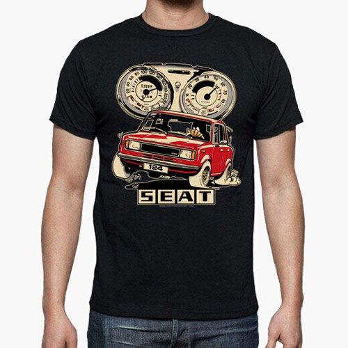 Spain SEAT 124 ROJO T-Shirt. Summer Cotton O-Neck Short Sleeve Mens T Shirt S-3XL