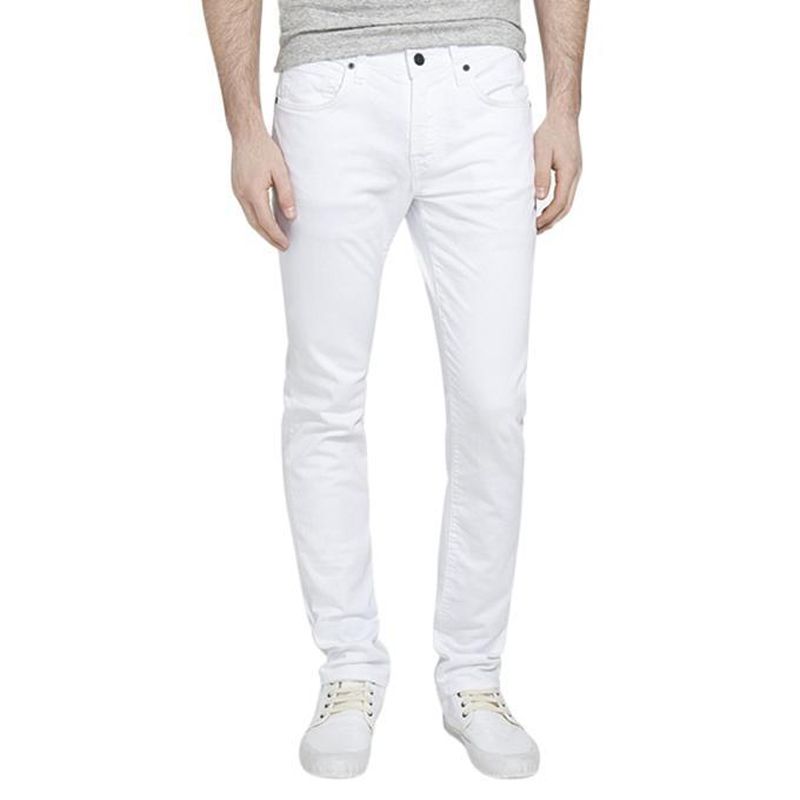 White Rip Denim Jeans For Men(null)