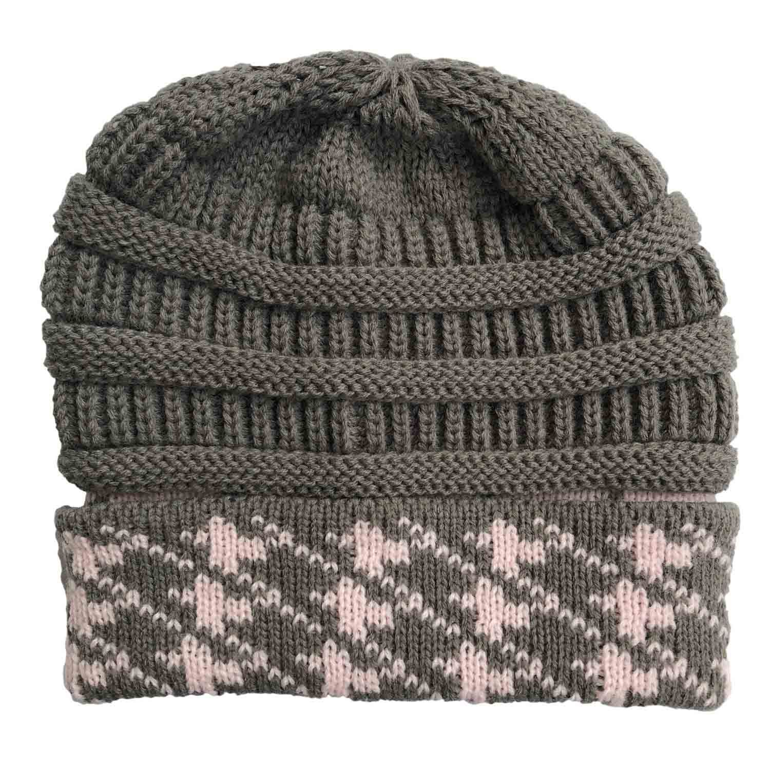 Female Fashion Patchwork Men Hat Women Winter Hats Houndstooth Crochet Knitted Ski Cap Skullies Warm Caps Ladies Z89