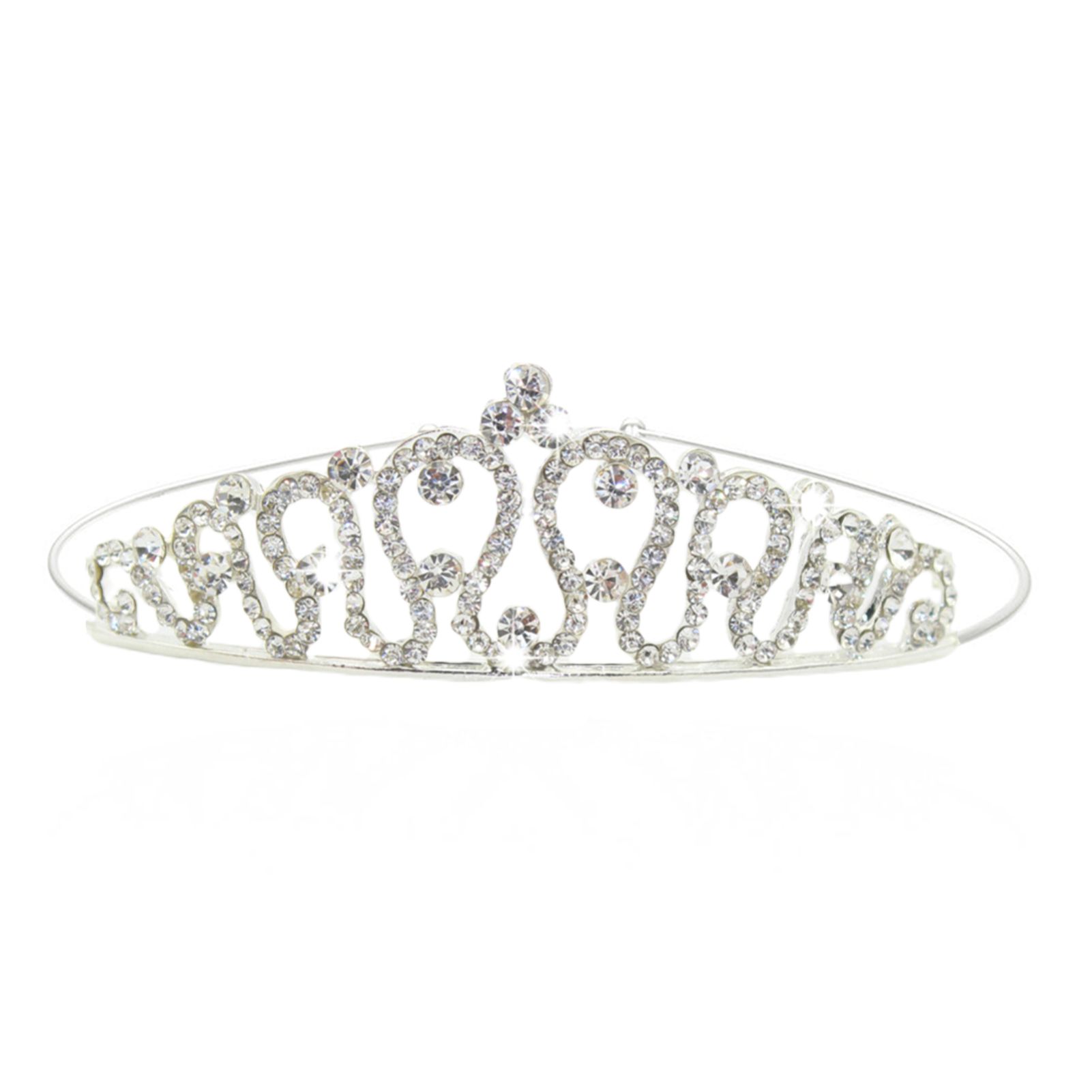Crown Hollow Heart Shape Decorative Alloy Kids Crown Headband for Festival