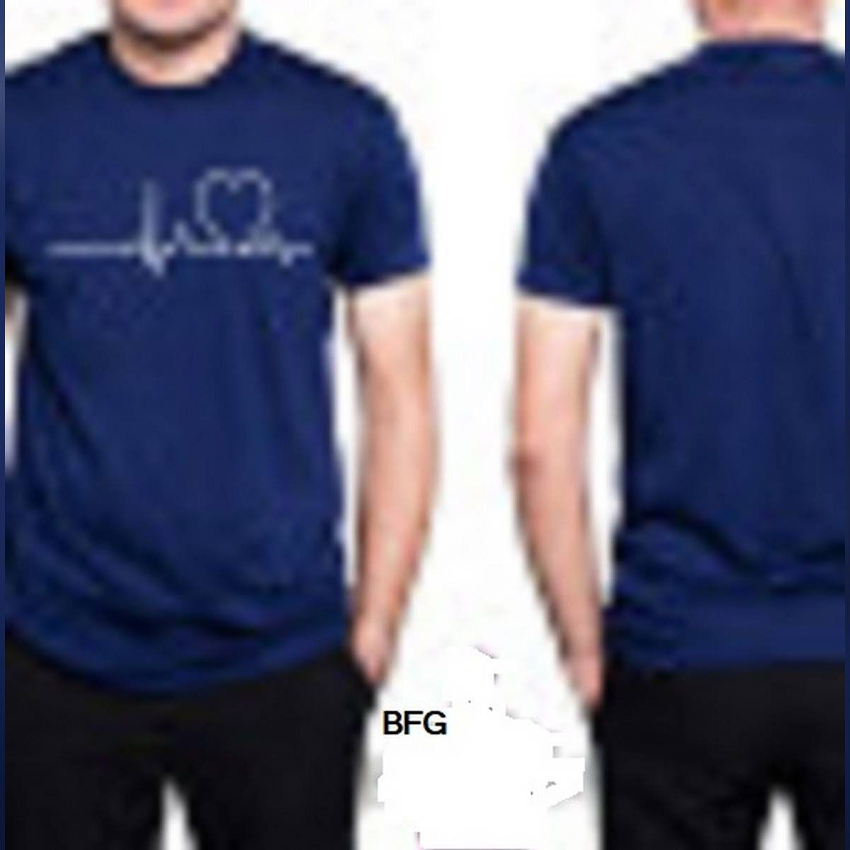Love Hart Black Short Sleeves T-Shirt For Men love hart
