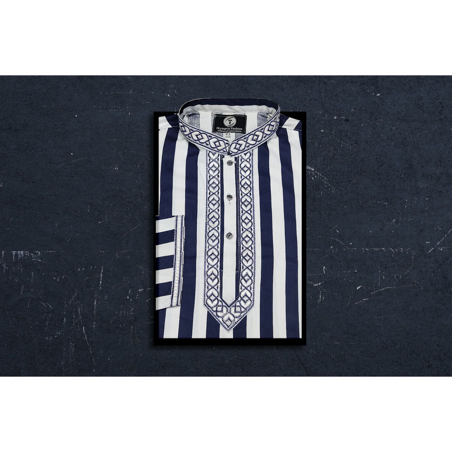 EID Collection Premium Quality Stylish Semi Long Printed Fine Cotton Slim Fit Panjabi Collection For Man
