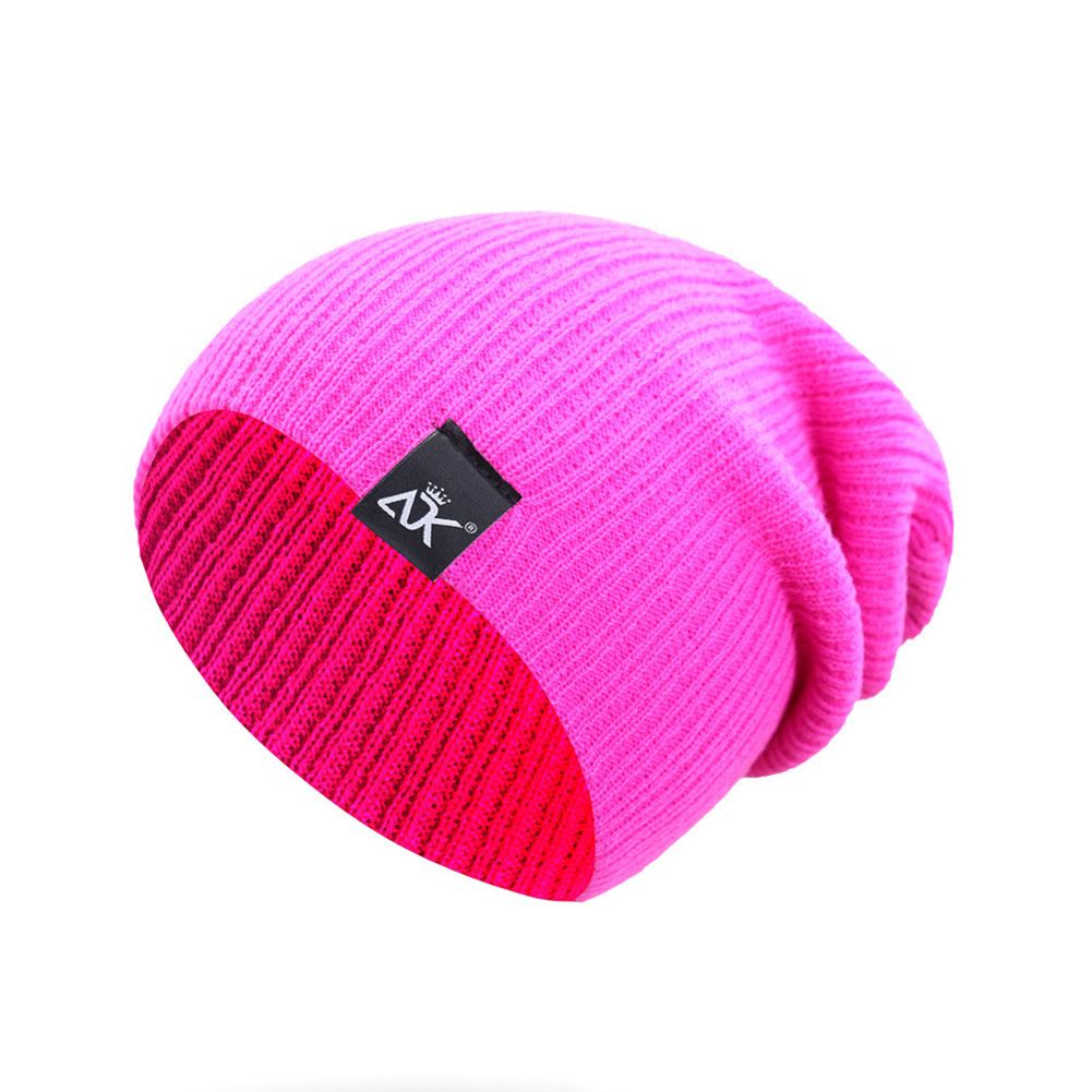 Unisex Baggy Beanie Winter Warm Slouchy Knitted Cap Elastic Hat
