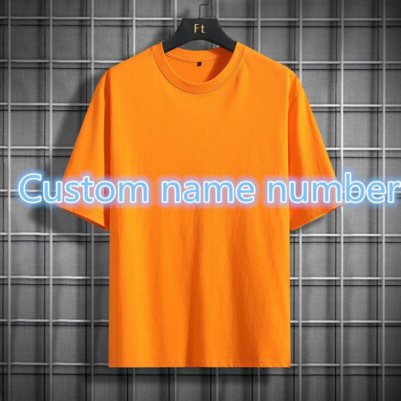 2021 Pure Cotton Short Sleeve Summer New Men's Fashion Casual Loose Men's Solid Color Half Sleeve Top