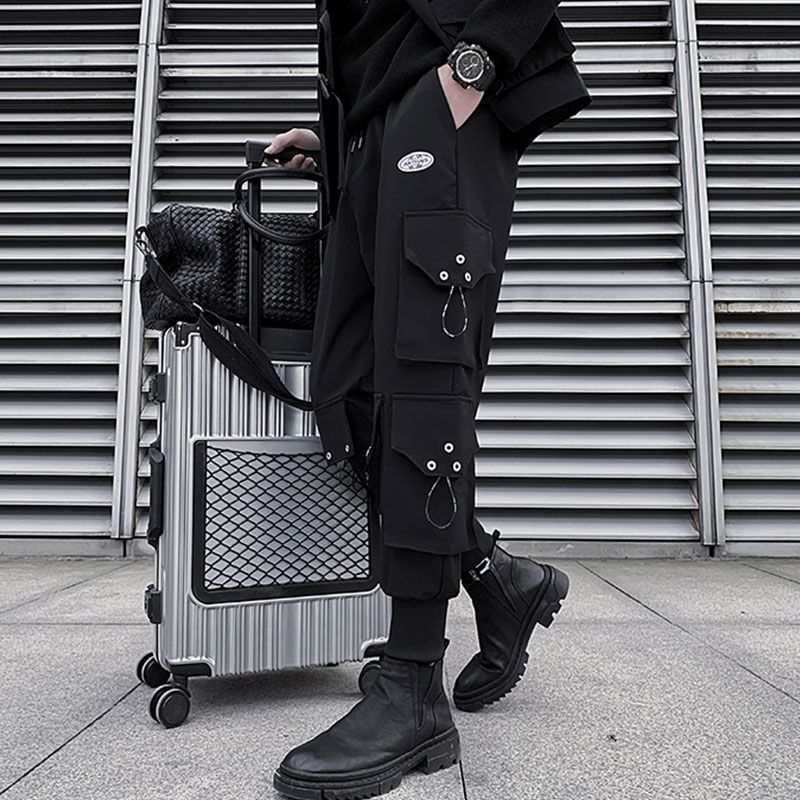 HOUZHOU Cargo Pants Men Techwear Men's Cargo Trousers Streetwear Fashion Harajuku Bottoms Joggers Jogg Jnese Streetwear