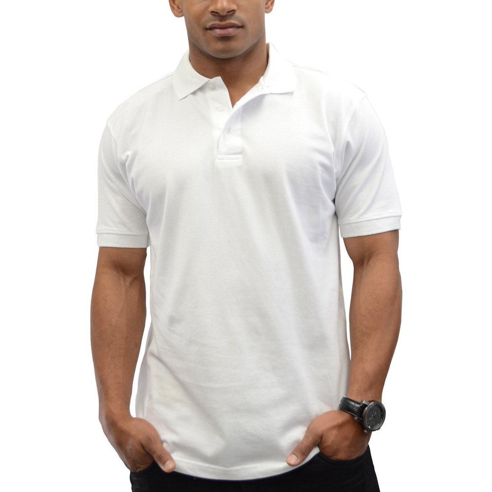 White Cotton Polo For Men