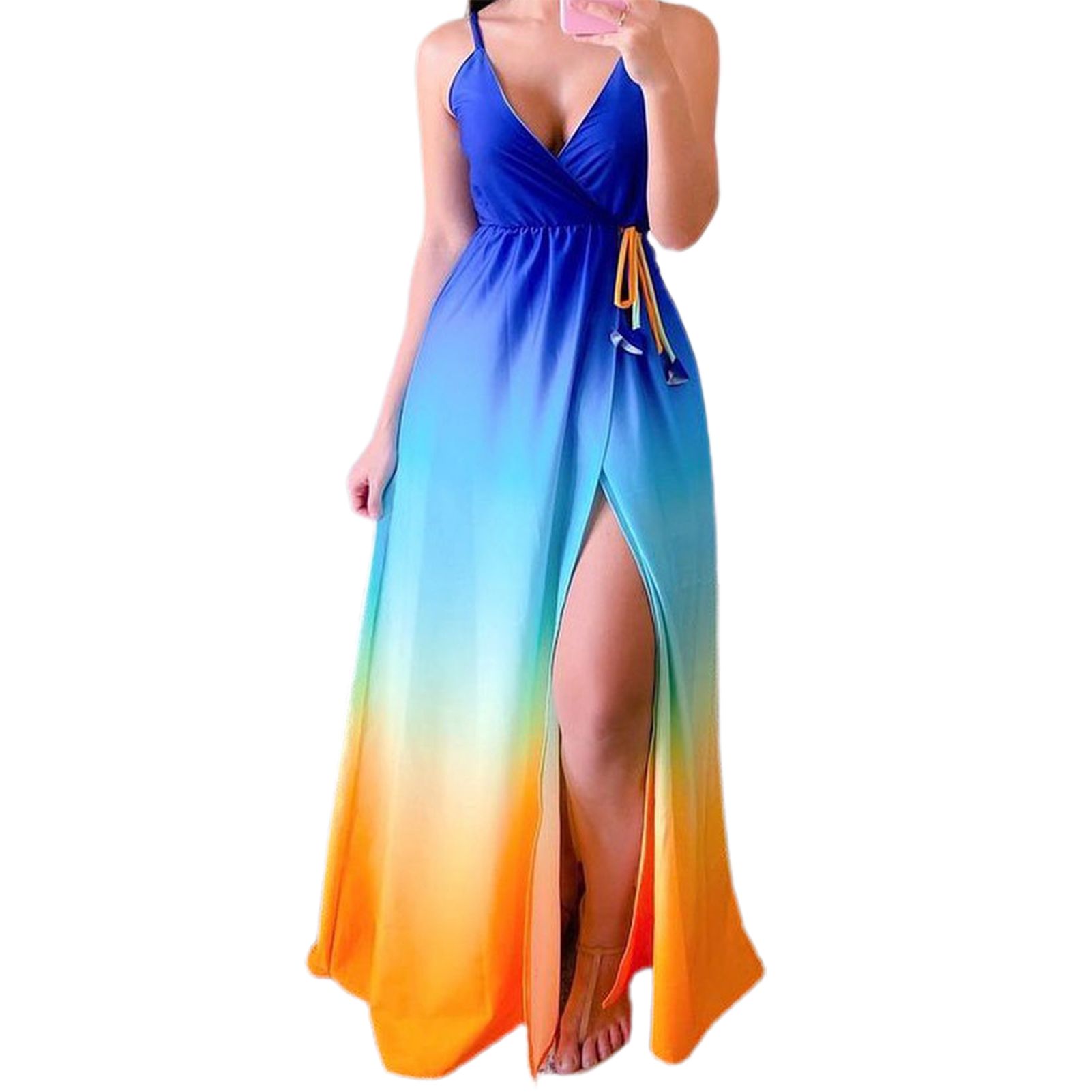 Strap Dress Comforle Large Hem Women Dress