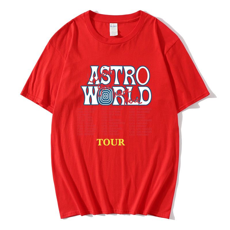 Travis Scott AstroWorld Tour Oversized T shirt men women1:1letter print T Shirts  hop streetwear kanye west ASTROWORLD Tshirt
