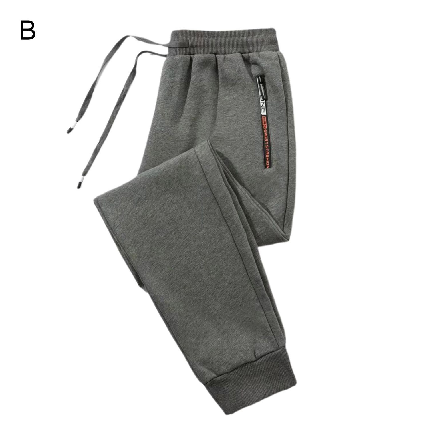 Casual Pants Straight Solid Colord Waist Male Sweatpants