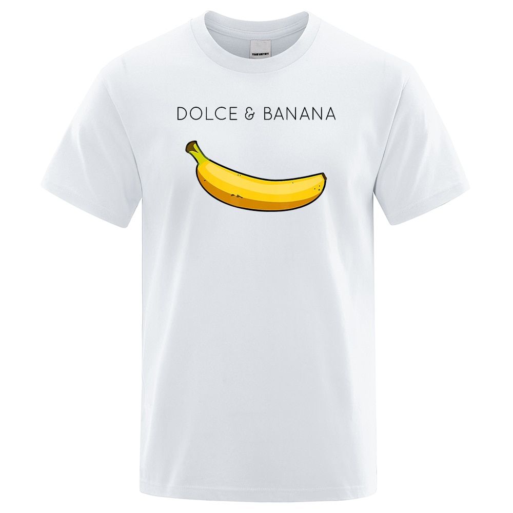 Dolce & Banana Print Mens T-shirts Crewneck Breathable Tops Oversized Comfortable TShirt Men's Short Sleeve S-XXXL Tees Shirts
