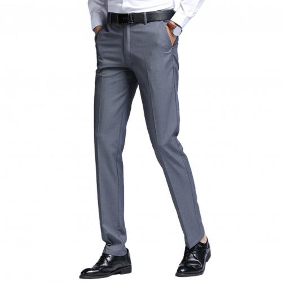 Plus Size Men's Suit Pants Solid Color Male Elastic Straight Business Formal Trousers Men Suit Pants Long Trousers штаны мужские