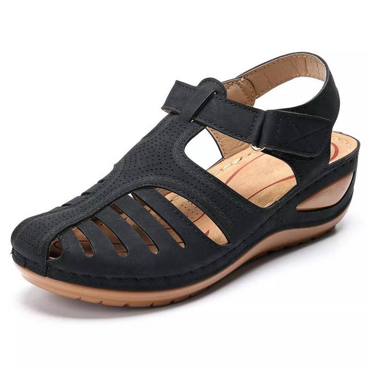 Women's Ladies Girls Comfortable Ankle Hollow Round ToeSandalsSoft SoleShoes All Region Free Shopping