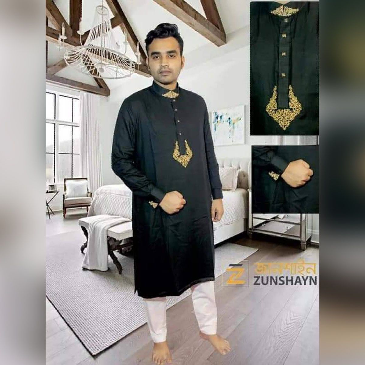 VANTAGE Stylish Exclusive Semi Long Cotton Panjabi for Men