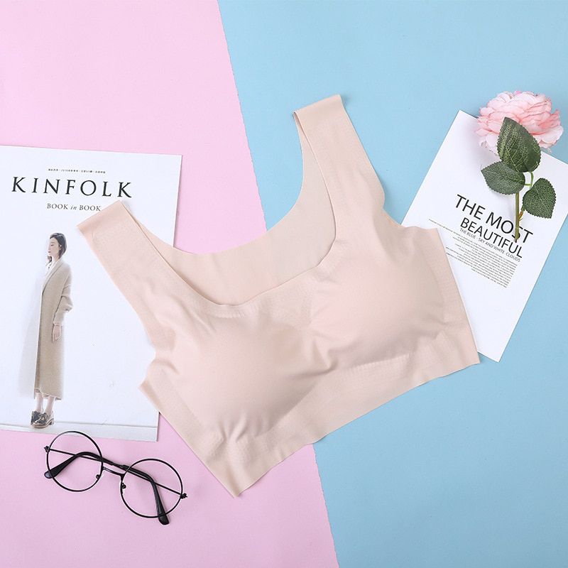 High Quality Breathable Fitness Thin Wireless Push Up Bra For Women Underwear Comfortable Seamless Japan Ice silk Lingeries