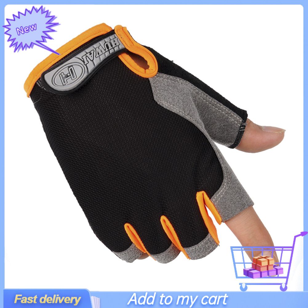1Pair Bicycle Mountain Bike Lightweight Yoga Training Non-slip Half-finger Glove