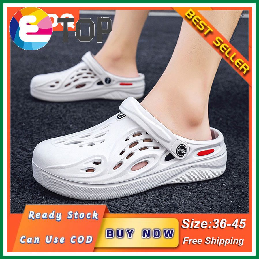 half Shoes for Men Slippers for men  Summer Shoes Fashion Korean Toe Beach Sandal for men