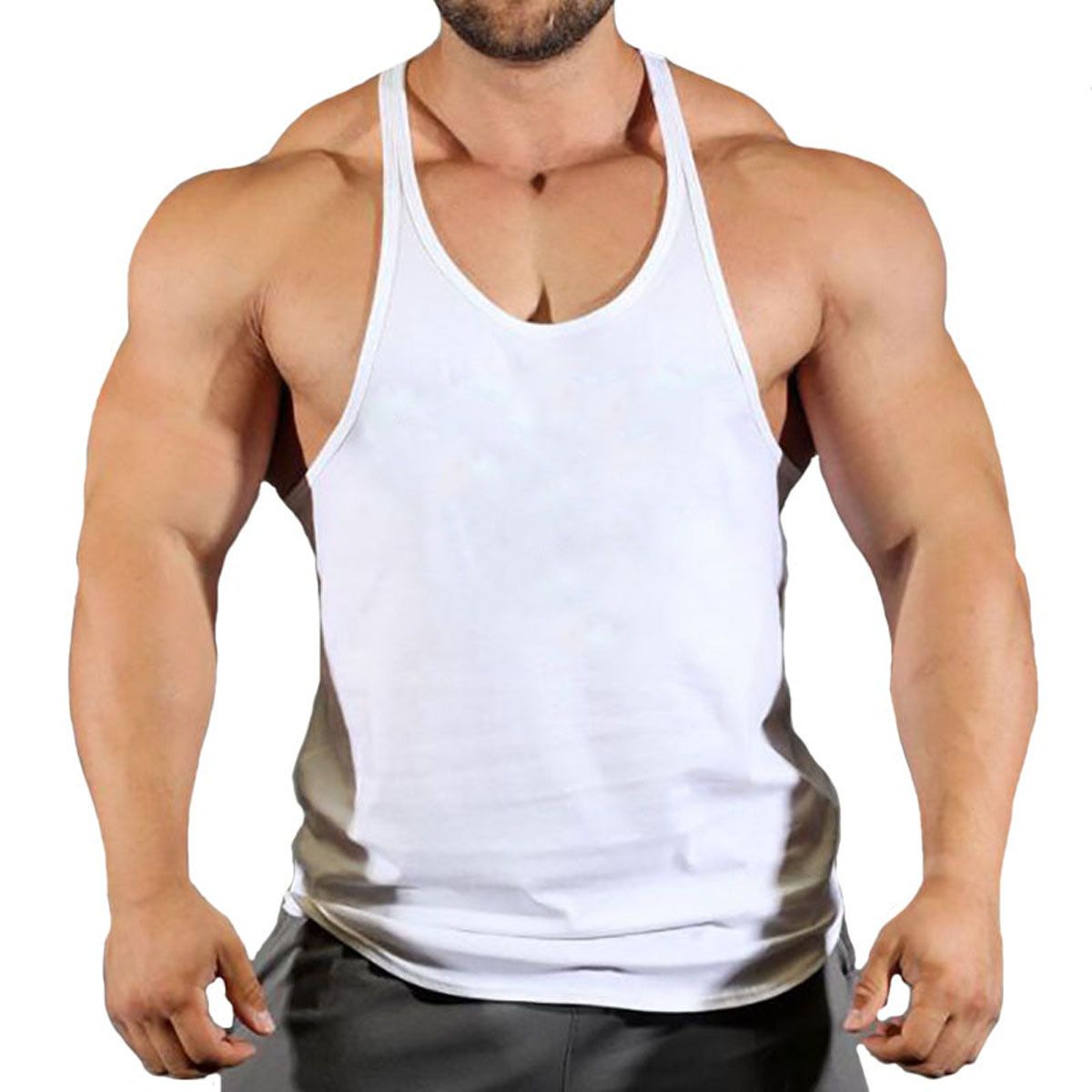 Muscle Vest Bodybuilding Stringer Running Vest Brand Color Clothing Gyms TaTop Men Fitness Sleeveless Shirt Combed Cotton