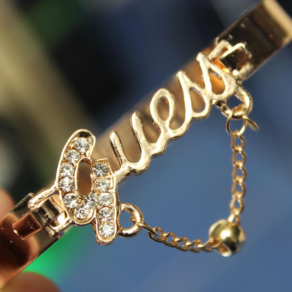 Korean Style New Fashion Letter Fashion Charm Fashion Crystal Bracelets Gold - golden